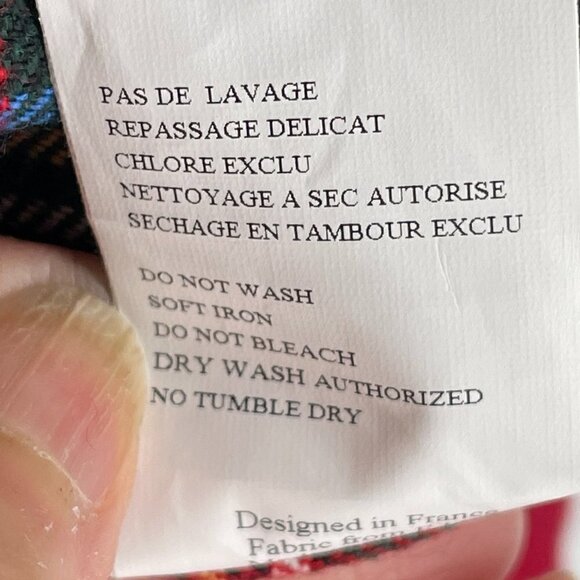 Sessun France Ted Red Cropped Pea Coat Double-Breast Wool-Blend Knit Trim Large - Picture 13 of 14